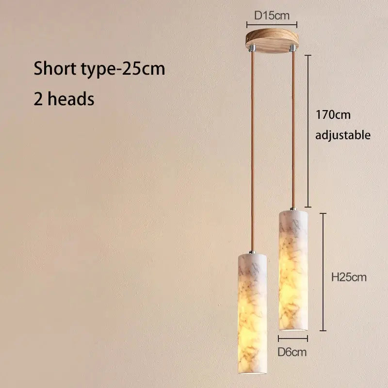 Marble Cylinder Pendant Light