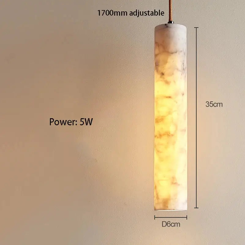 Marble Cylinder Pendant Light