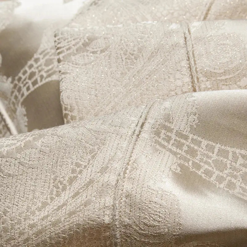 Cream Jacquard Cotton Bedding