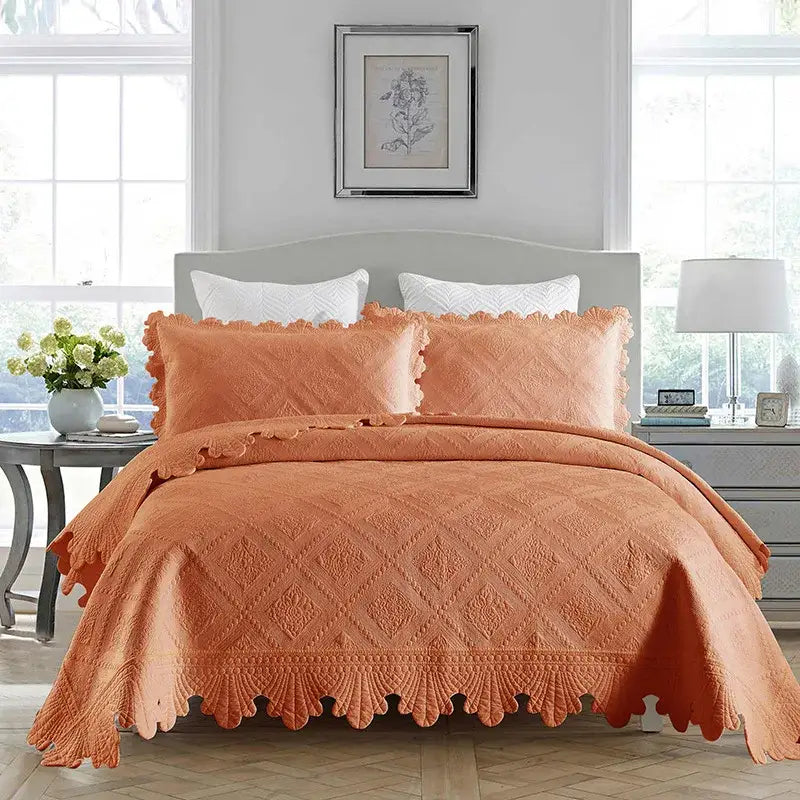 Cream Diamond Cotton Quilt