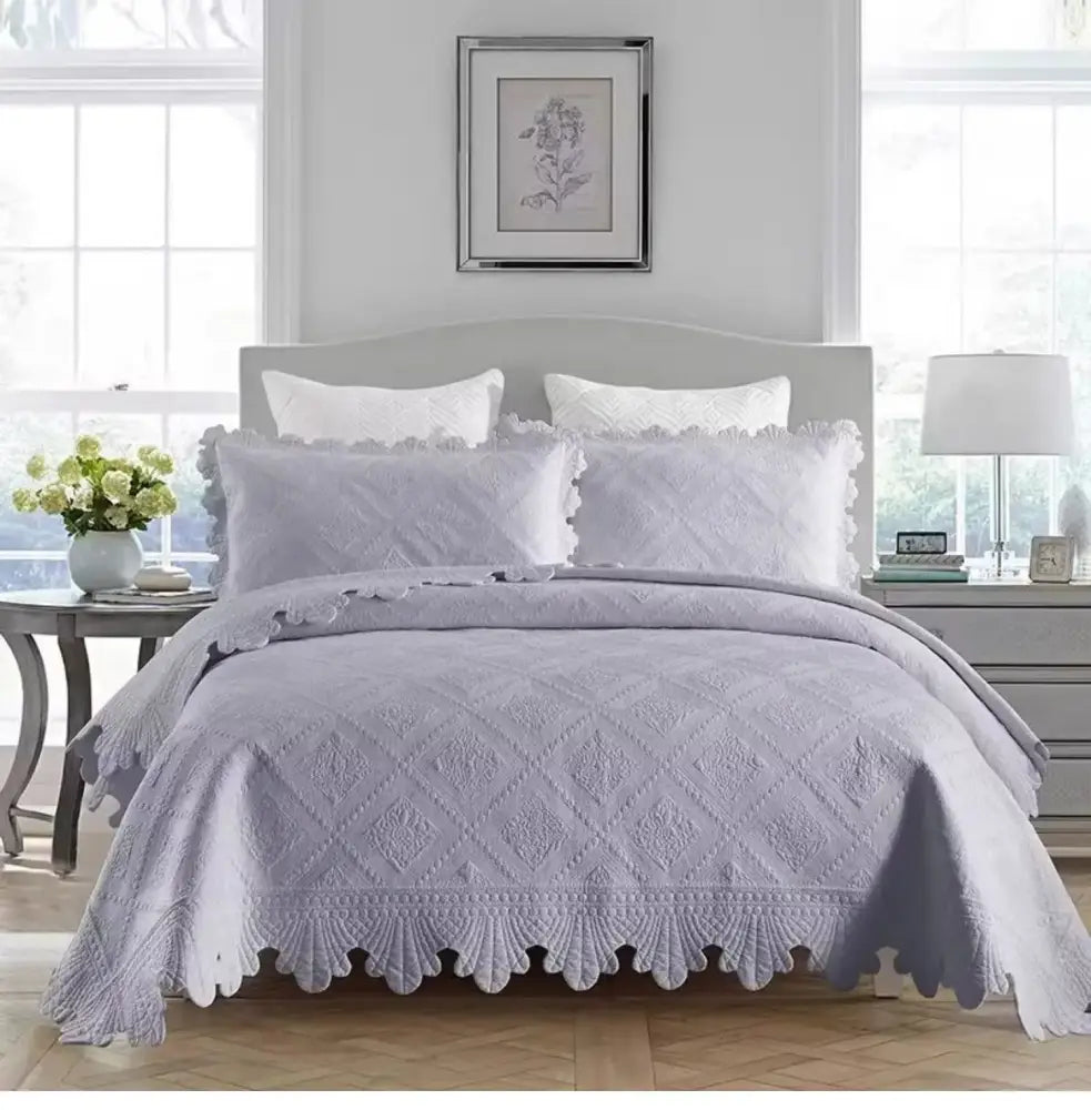 Cream Diamond Cotton Quilt