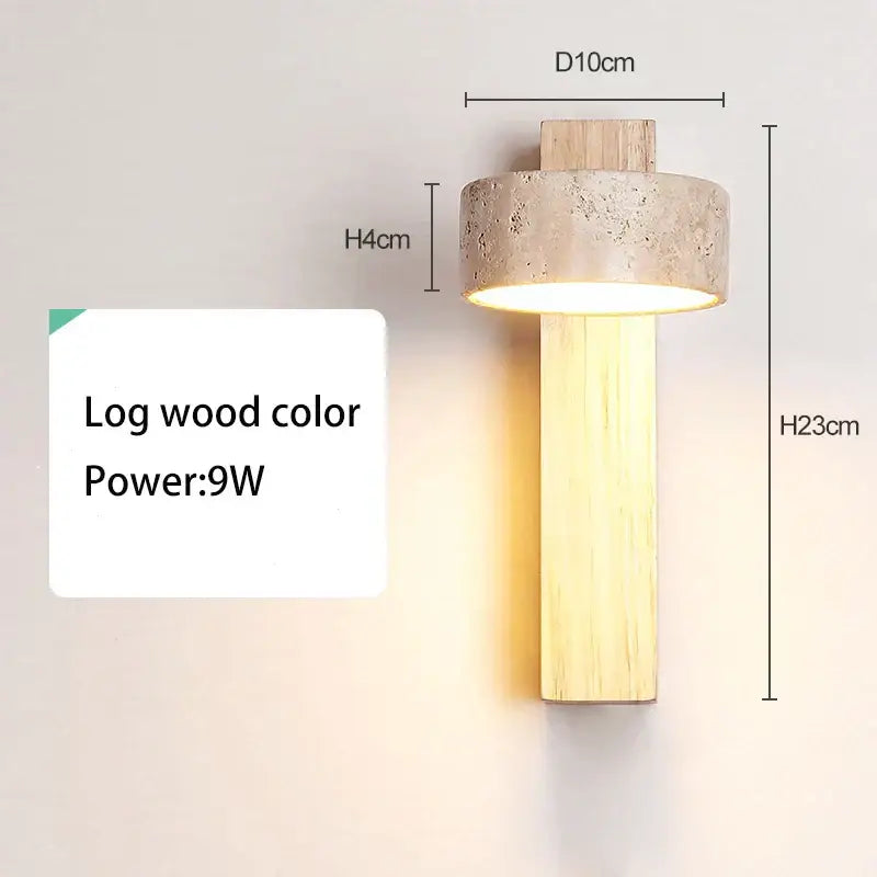 Walnut Concrete Sconce Lamp