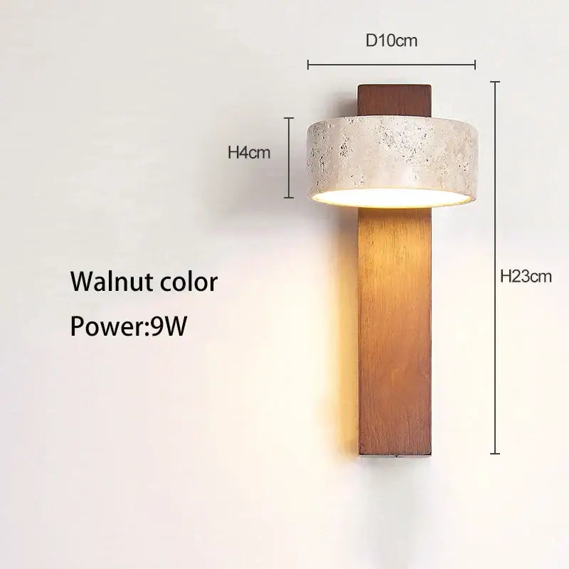 Walnut Concrete Sconce Lamp