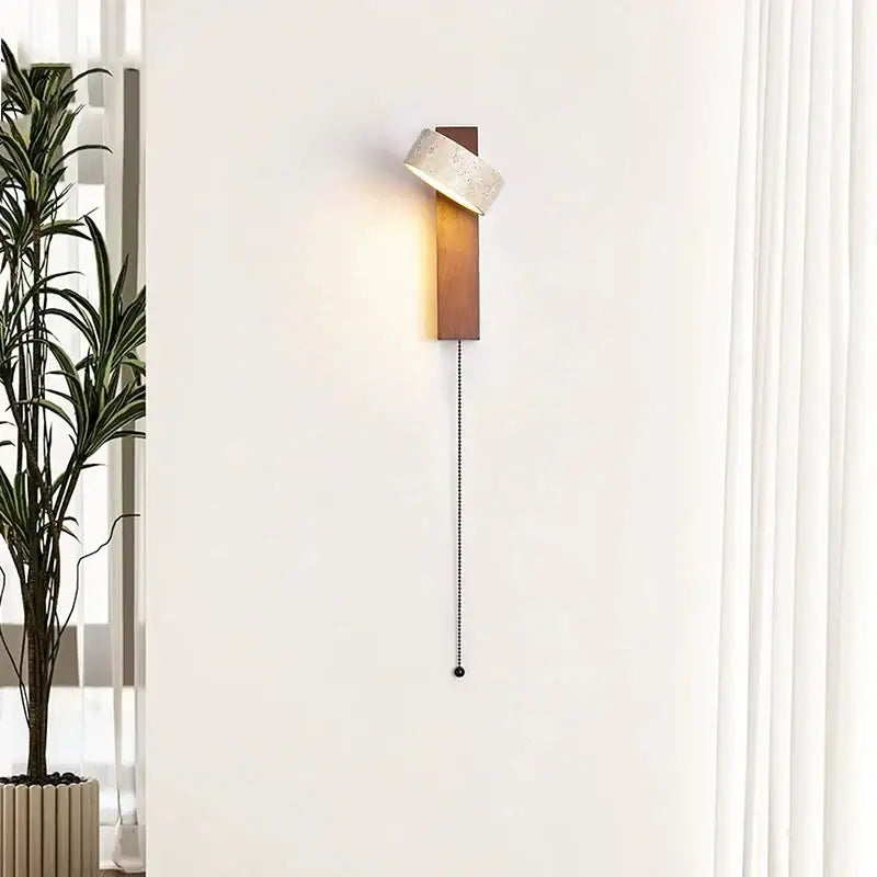 Walnut Concrete Sconce Lamp