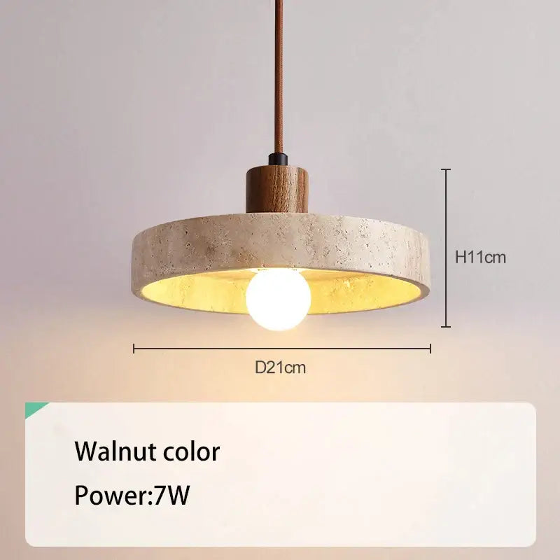 Walnut Concrete Pendant Light