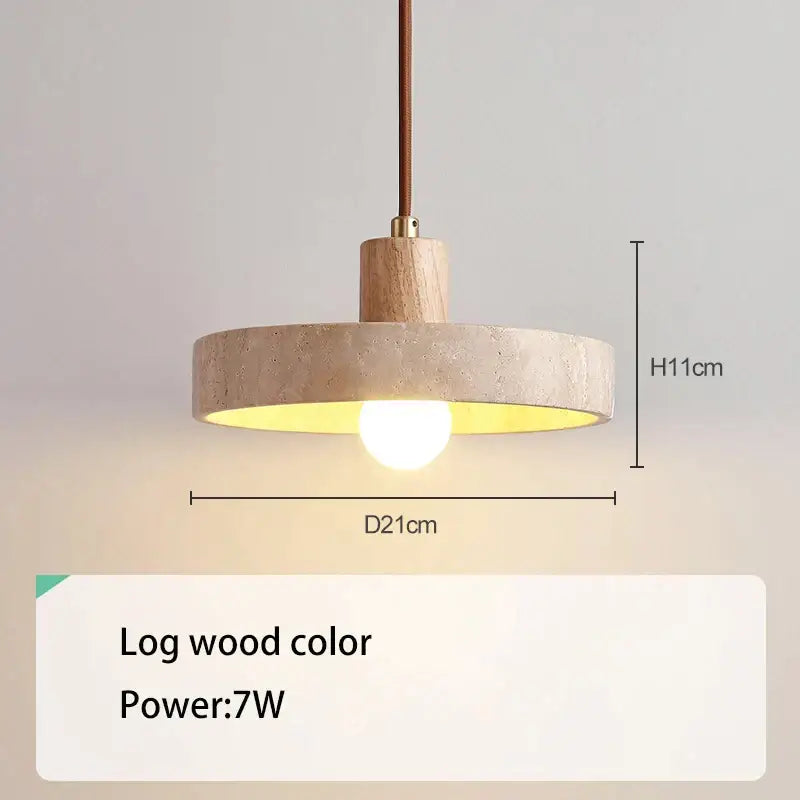 Walnut Concrete Pendant Light