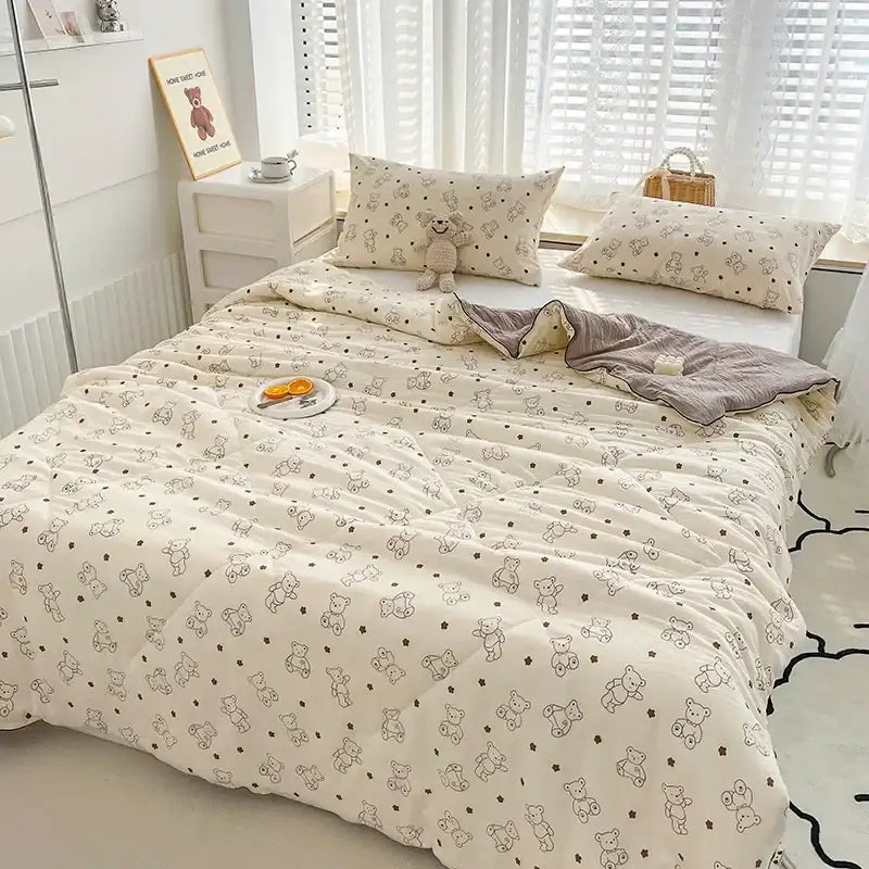 Cream Gauze Quilt Bedding