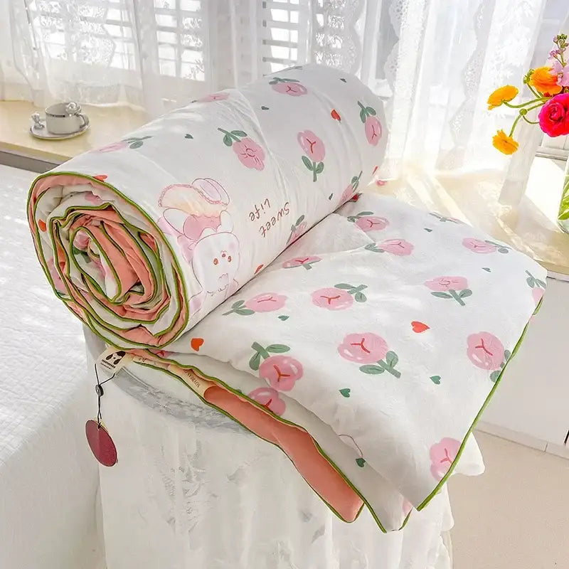 Cream Gauze Quilt Bedding