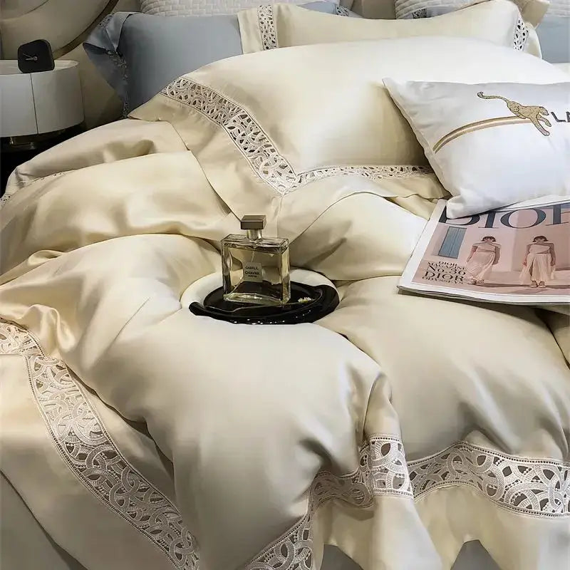 White Eucalyptus Fiber Bedding Set