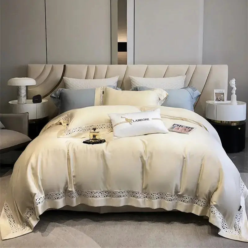 White Eucalyptus Fiber Bedding Set