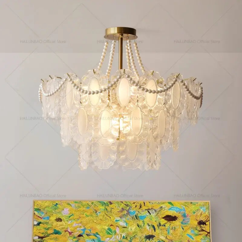 Crystal Gold Chandelier Light