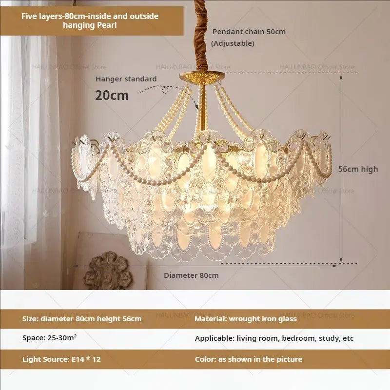 Crystal Gold Chandelier Light