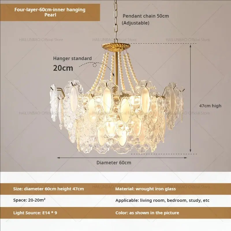 Crystal Gold Chandelier Light
