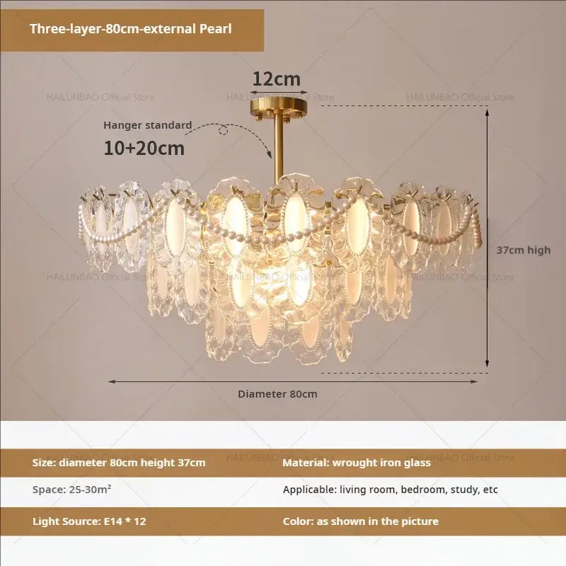 Crystal Gold Chandelier Light