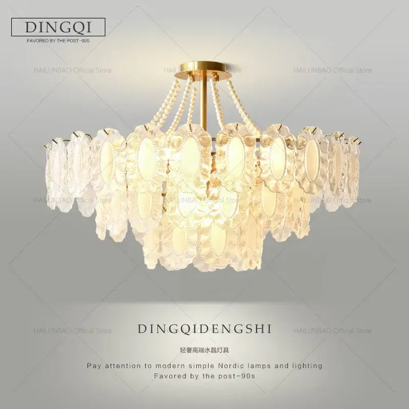 Crystal Gold Chandelier Light