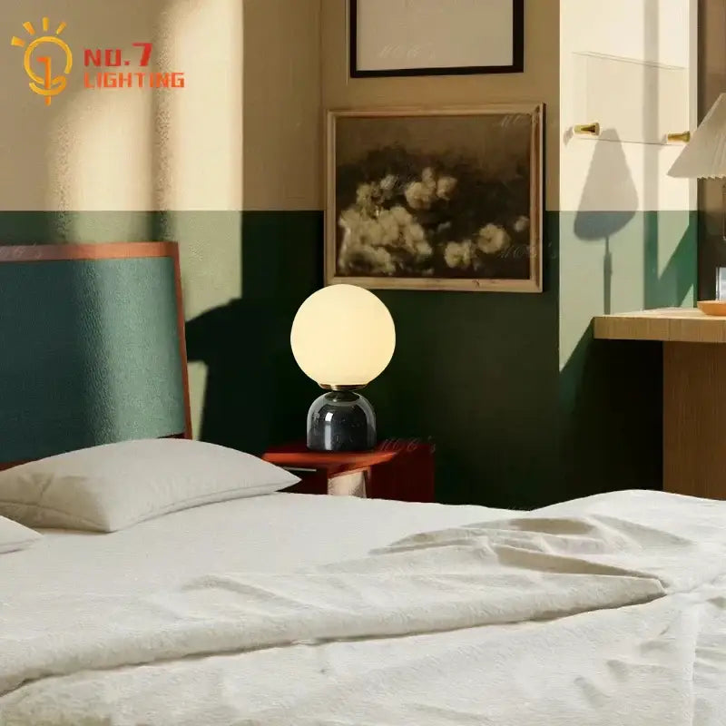 Marble Spherical Table Lamp