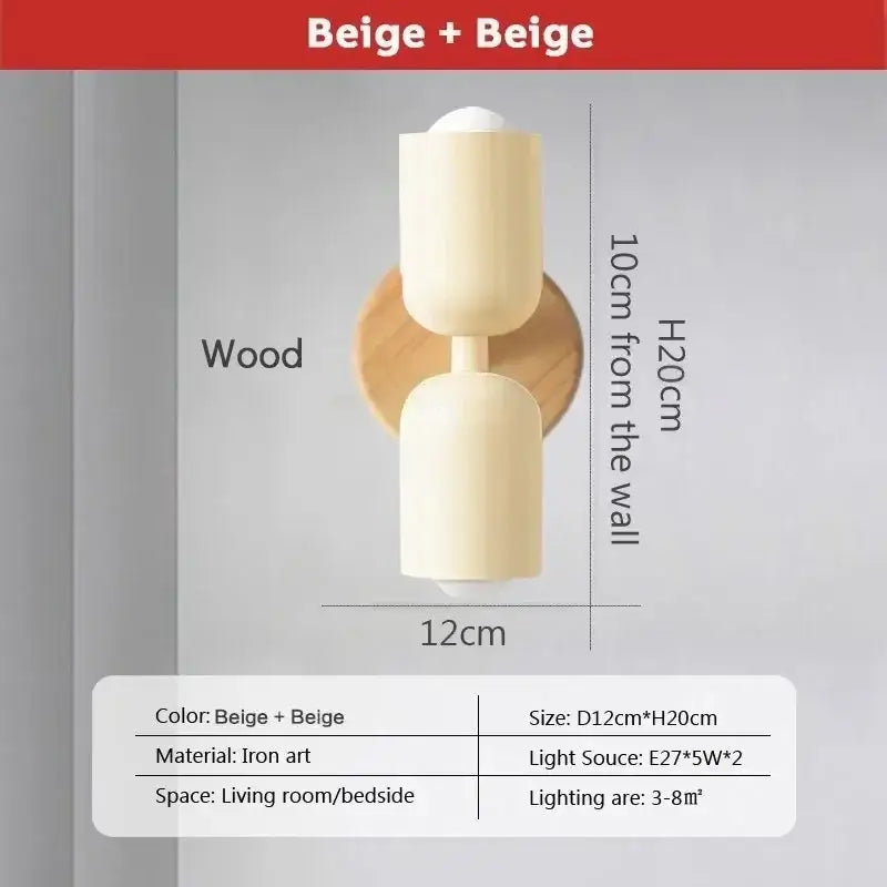 Nordic Wooden Wall Lamp