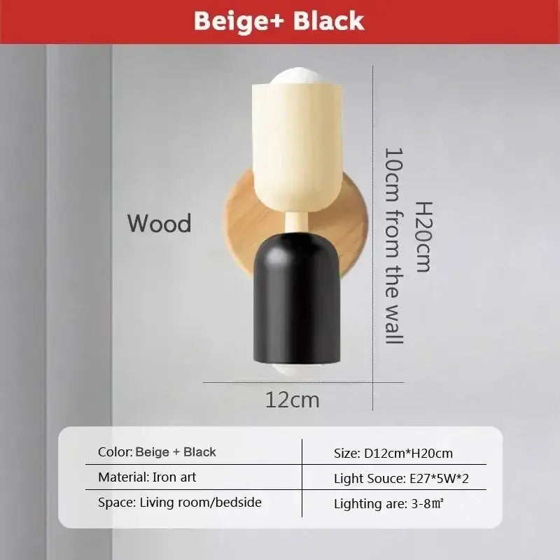Nordic Wooden Wall Lamp