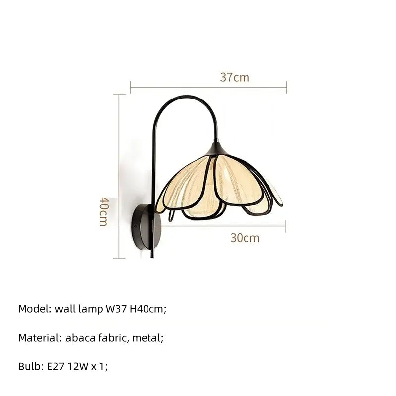 Abaca Fabric Petal Pendant
