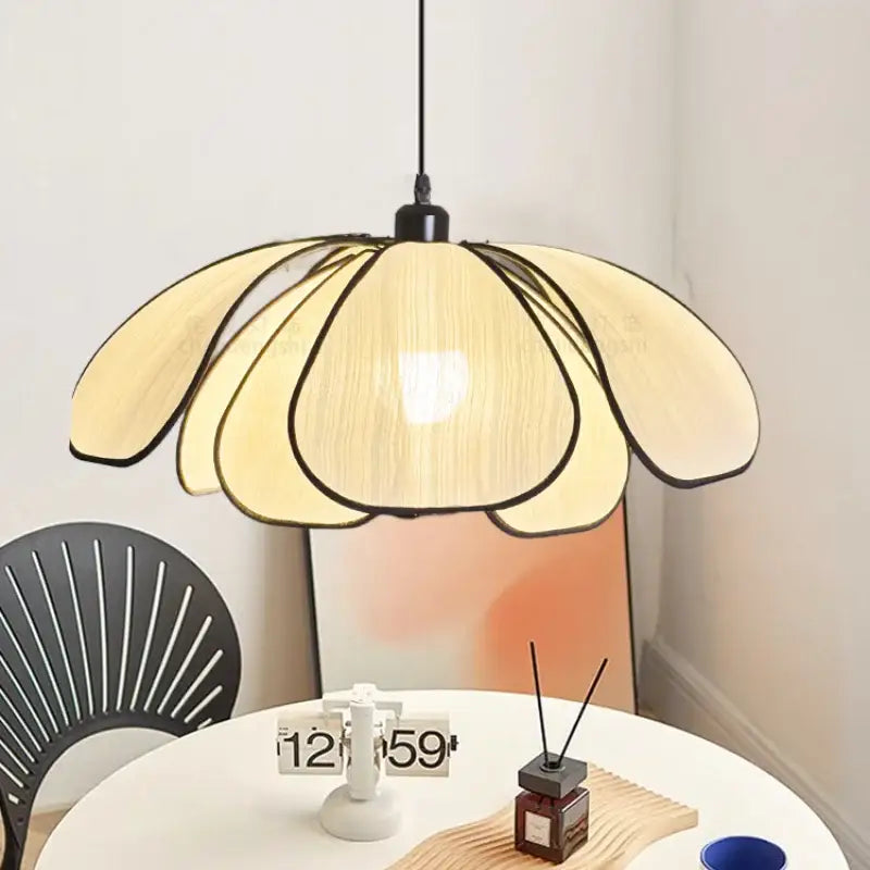 Abaca Fabric Petal Pendant