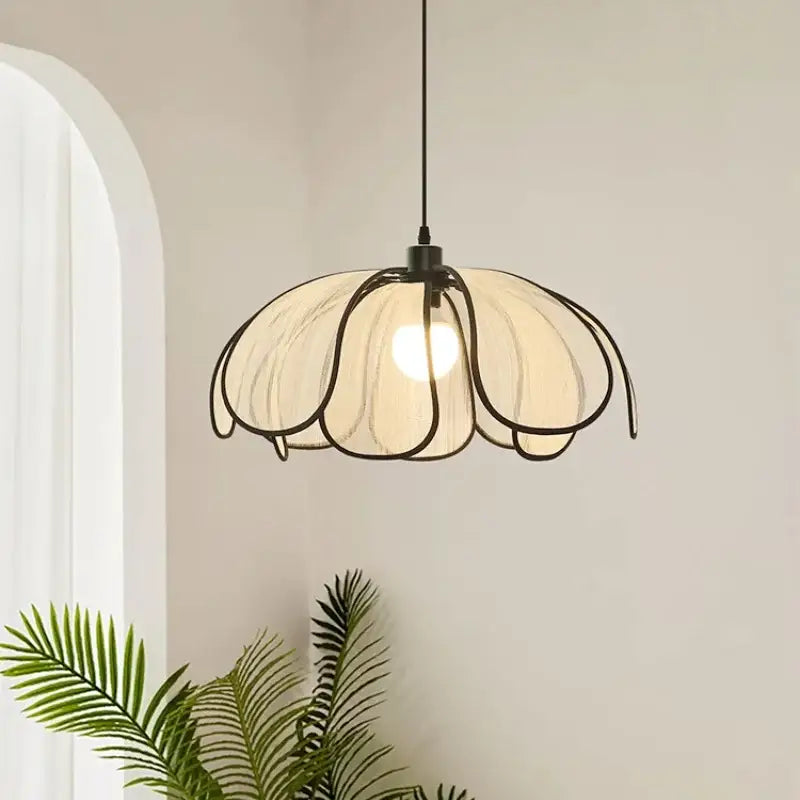 Abaca Fabric Petal Pendant