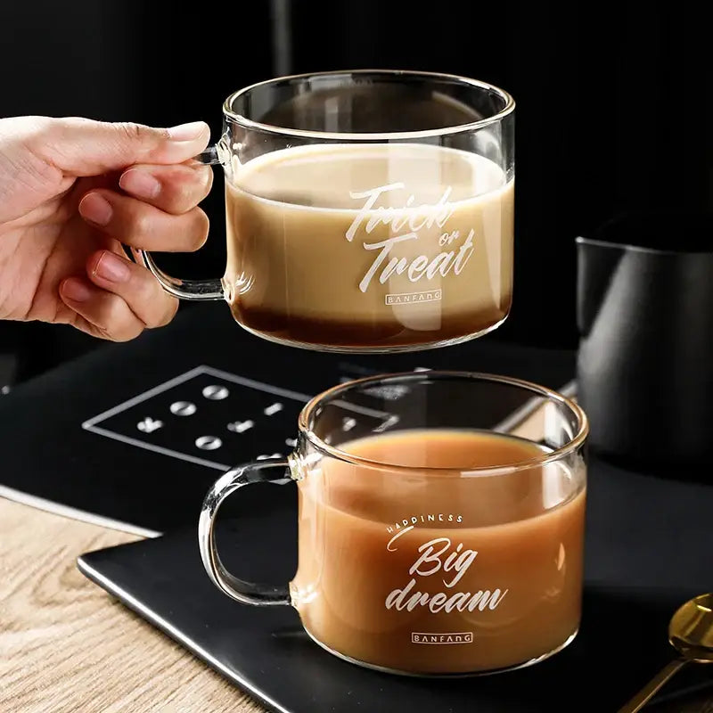 Glass Alphabet Juice Cup