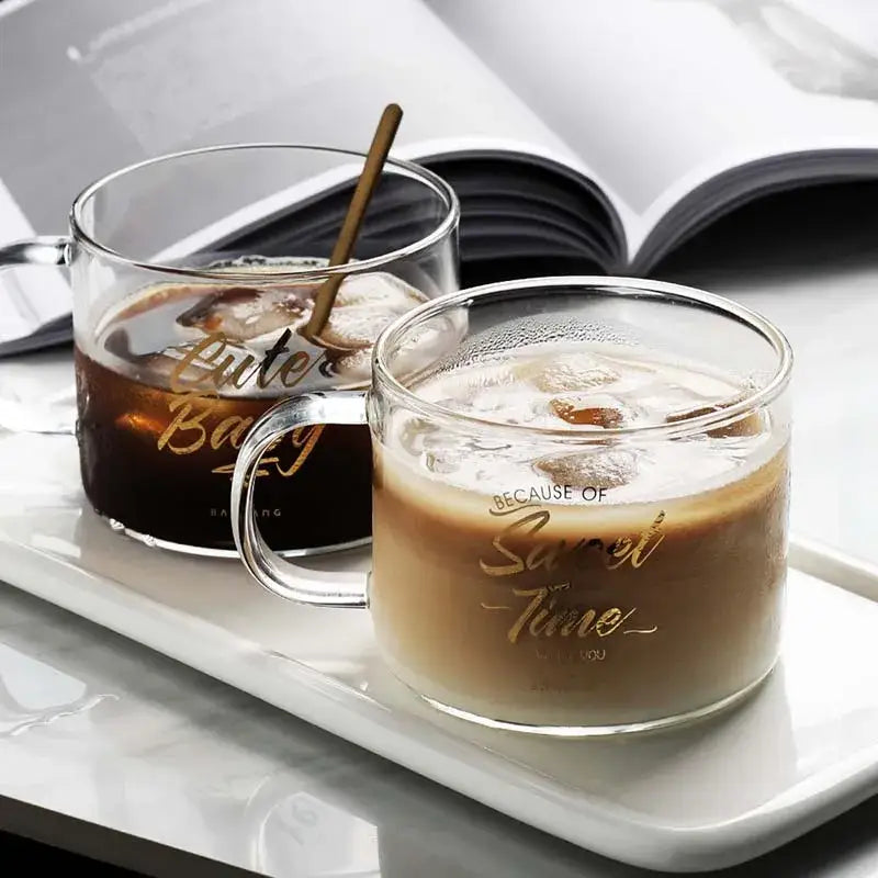 Glass Alphabet Juice Cup