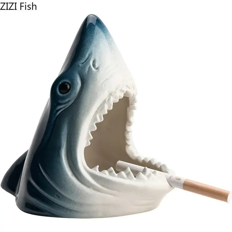 Ceramic Shark Storage Ashtray