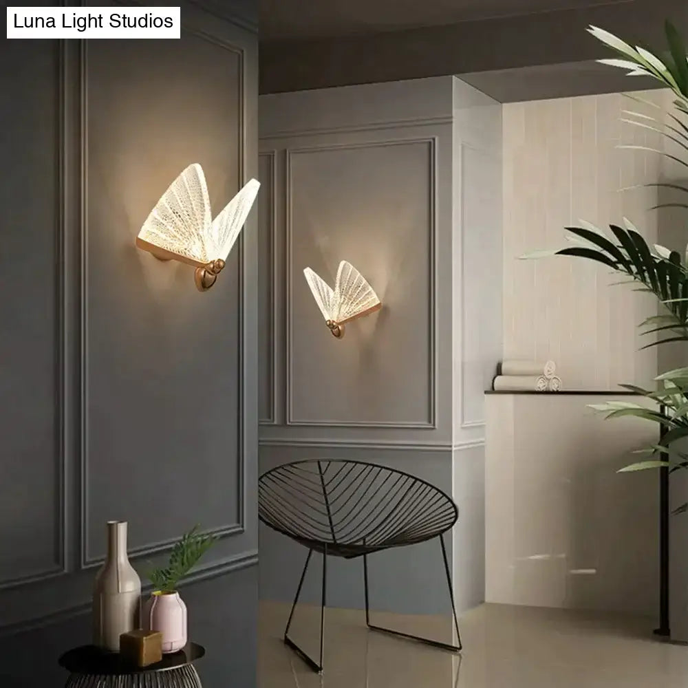 Butterfly Glass Wall Sconce