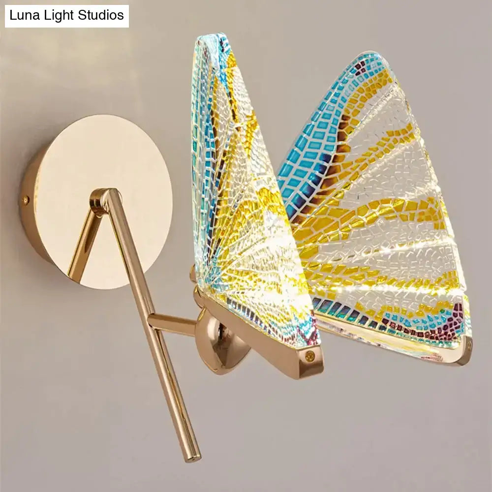 Butterfly Glass Wall Sconce