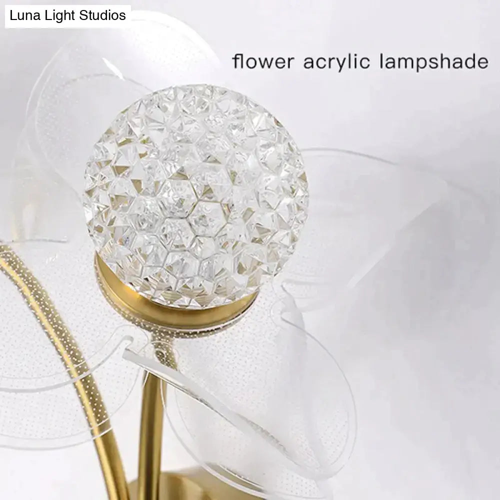 Gold Floral Wall Sconce