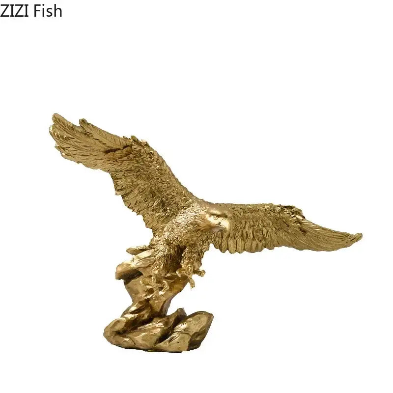 Gold Eagle Resin Sculpture