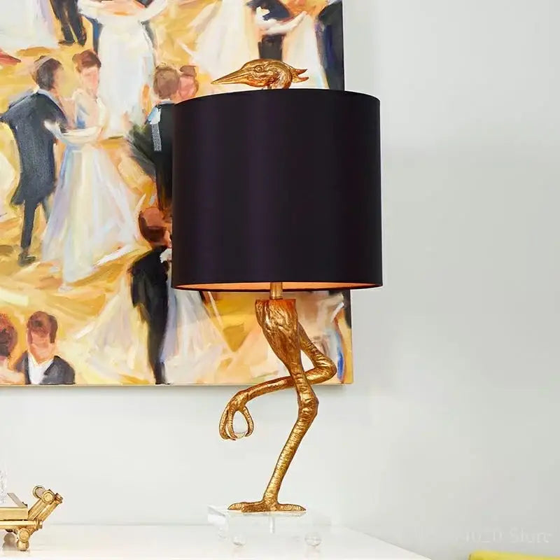 Gold Ostrich Table Lamp