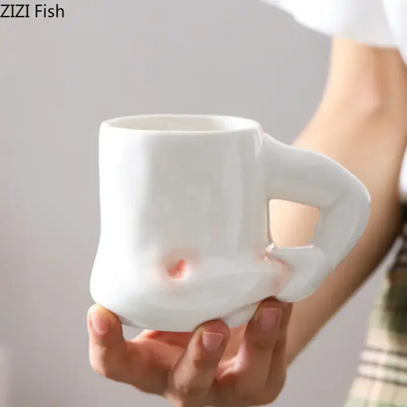 White Ceramic Belly Mug