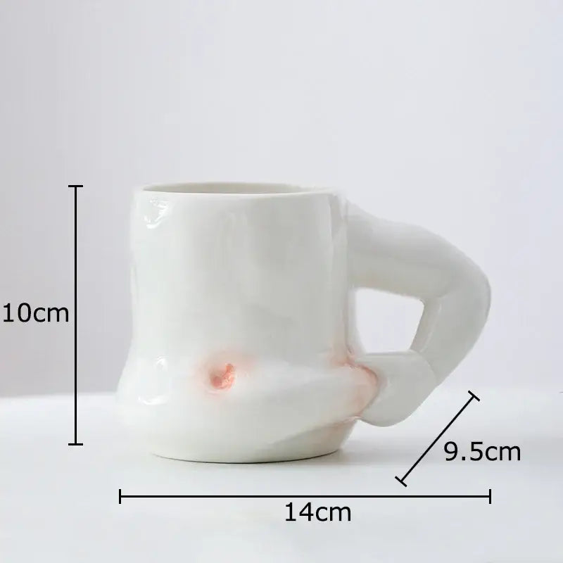 White Ceramic Belly Mug