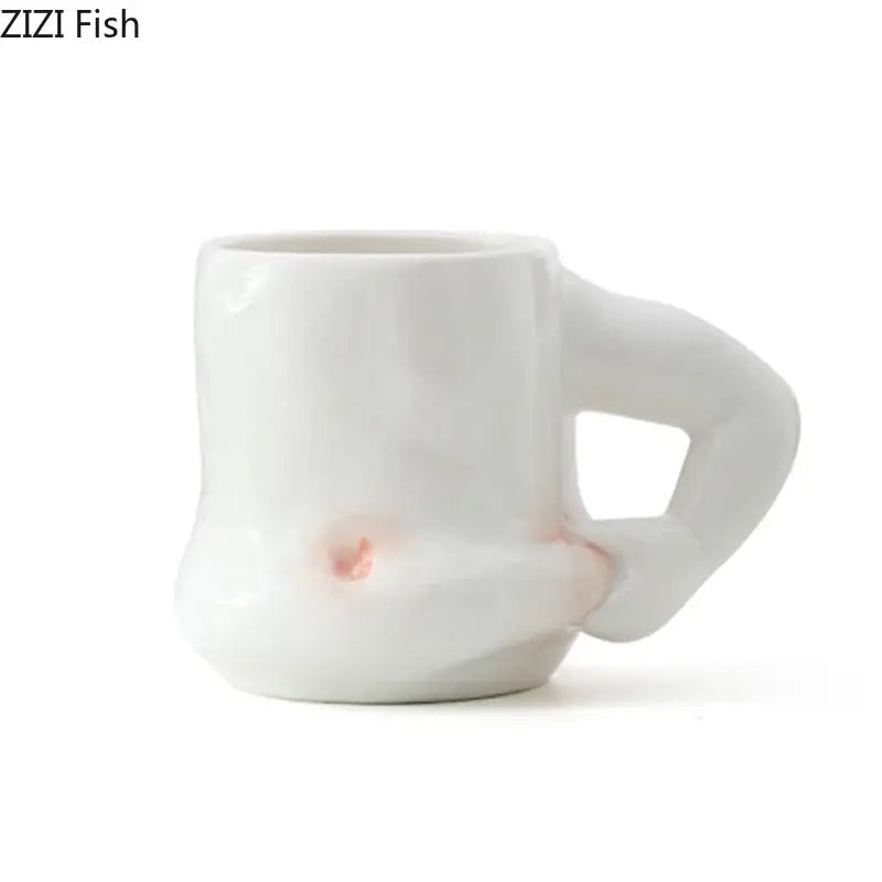 White Ceramic Belly Mug