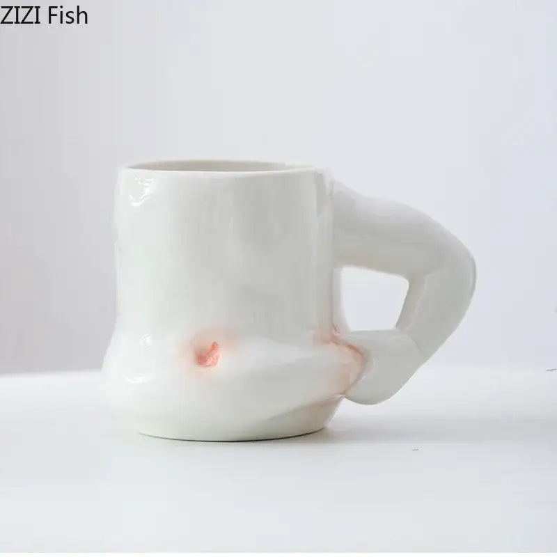 White Ceramic Belly Mug