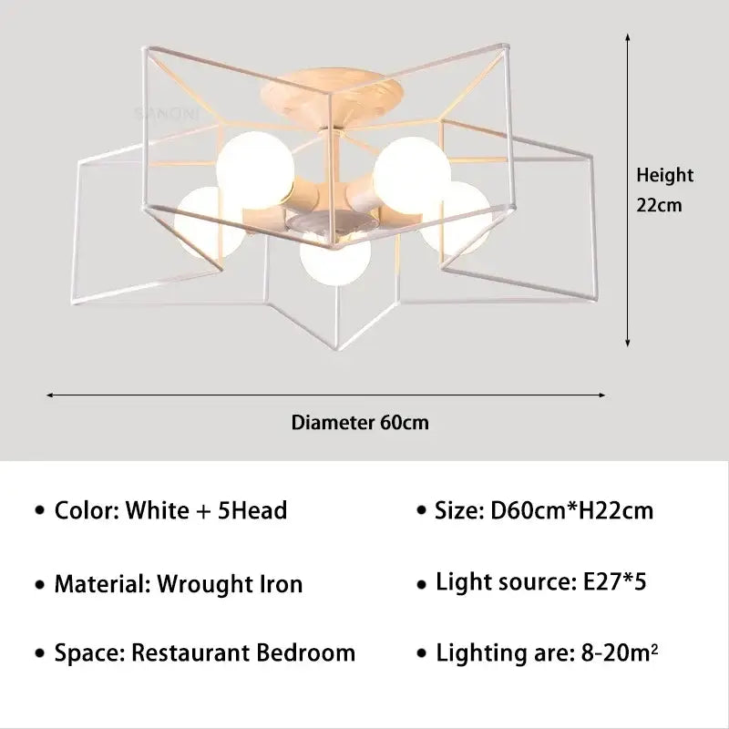 Gold Star LED Chandelier