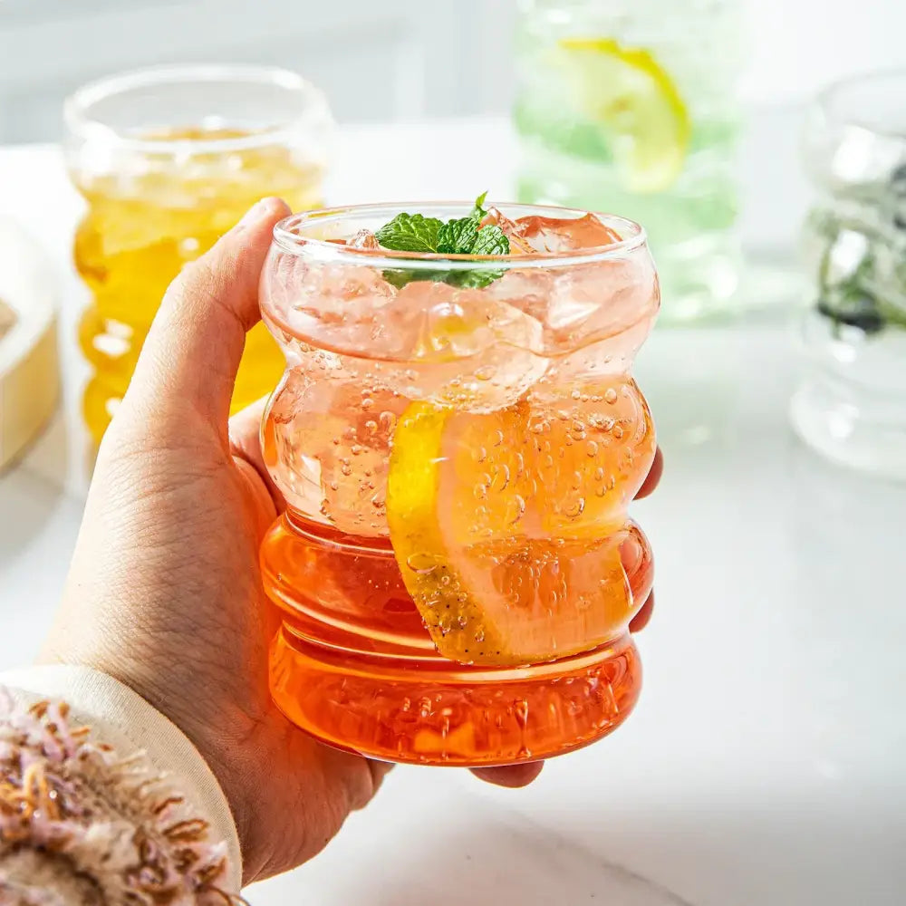 Segmented Glass Tumbler