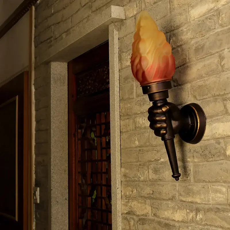 Bronze Torch Wall Lamp