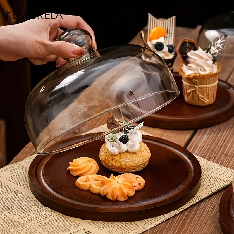 Wooden Glass Cake Box
