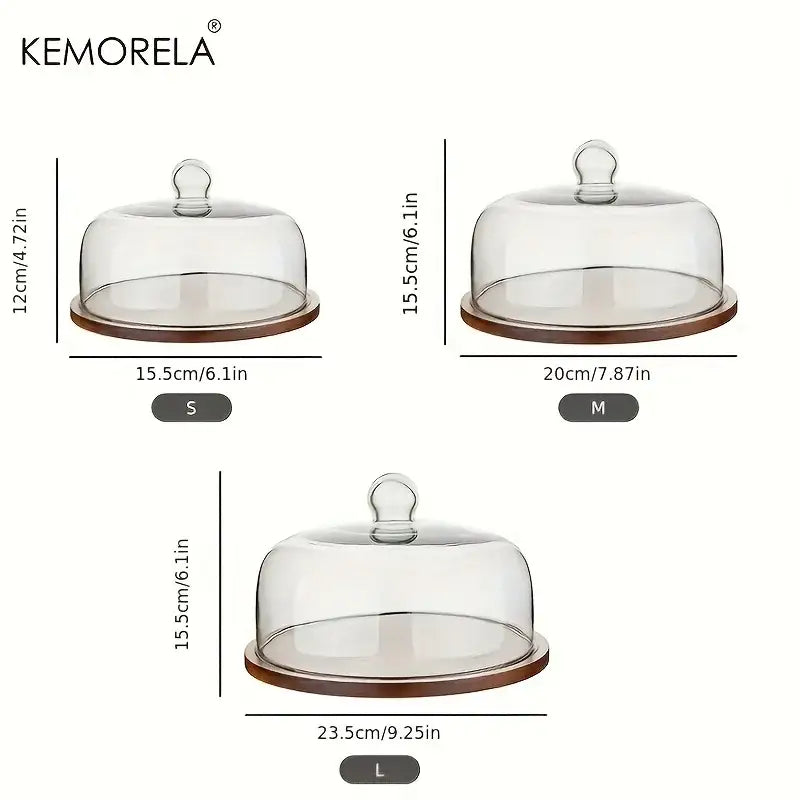 Wooden Glass Cake Box