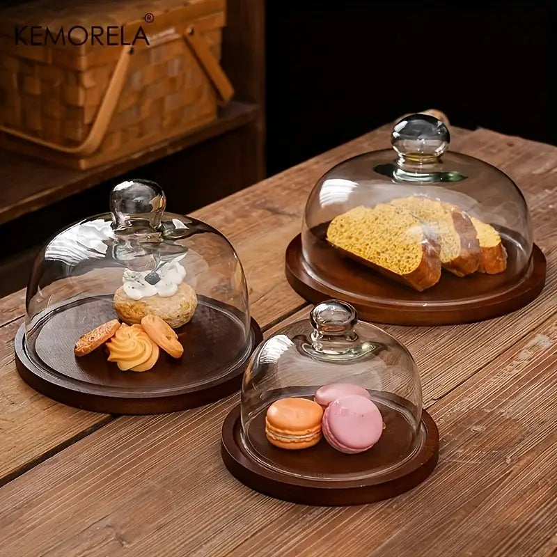 Wooden Glass Cake Box