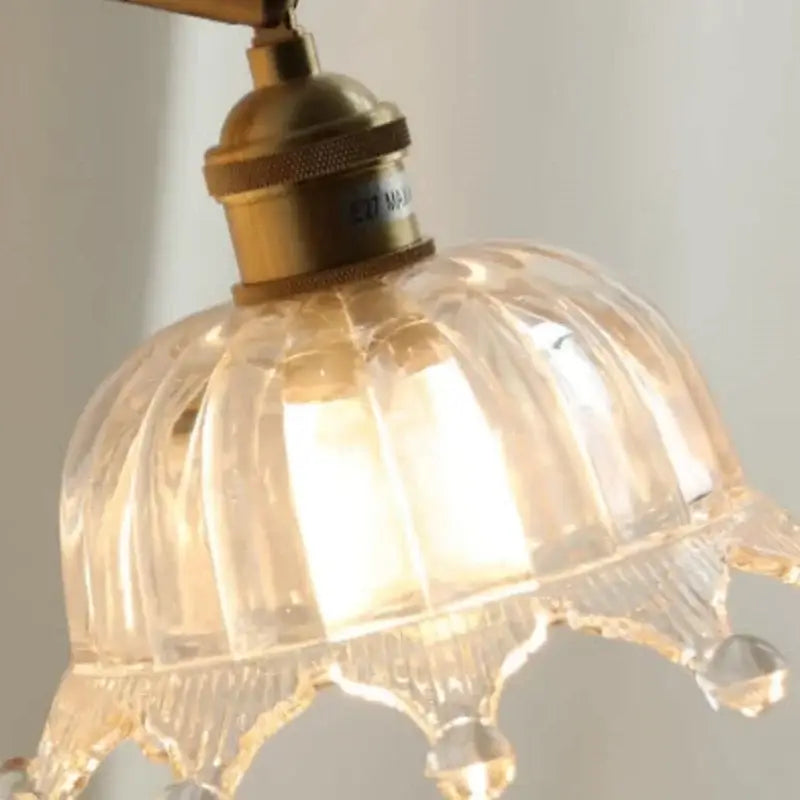 Glass Brass Wall Light