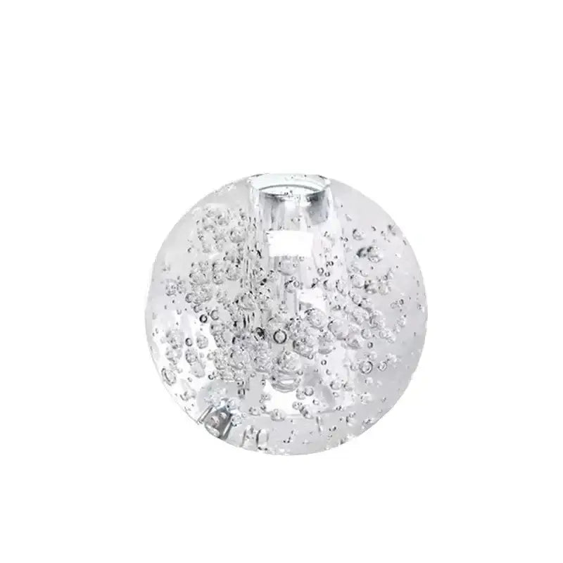 Crystal Bubble Vase Yellow Flowers