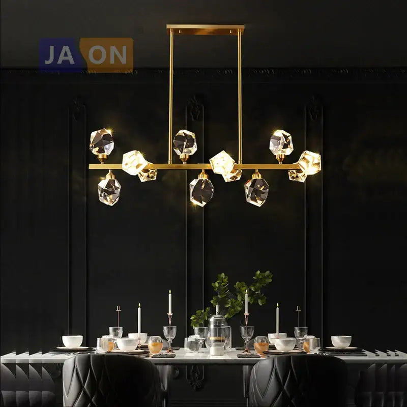 Copper Crystal 18-Light Dining Area Chandelier