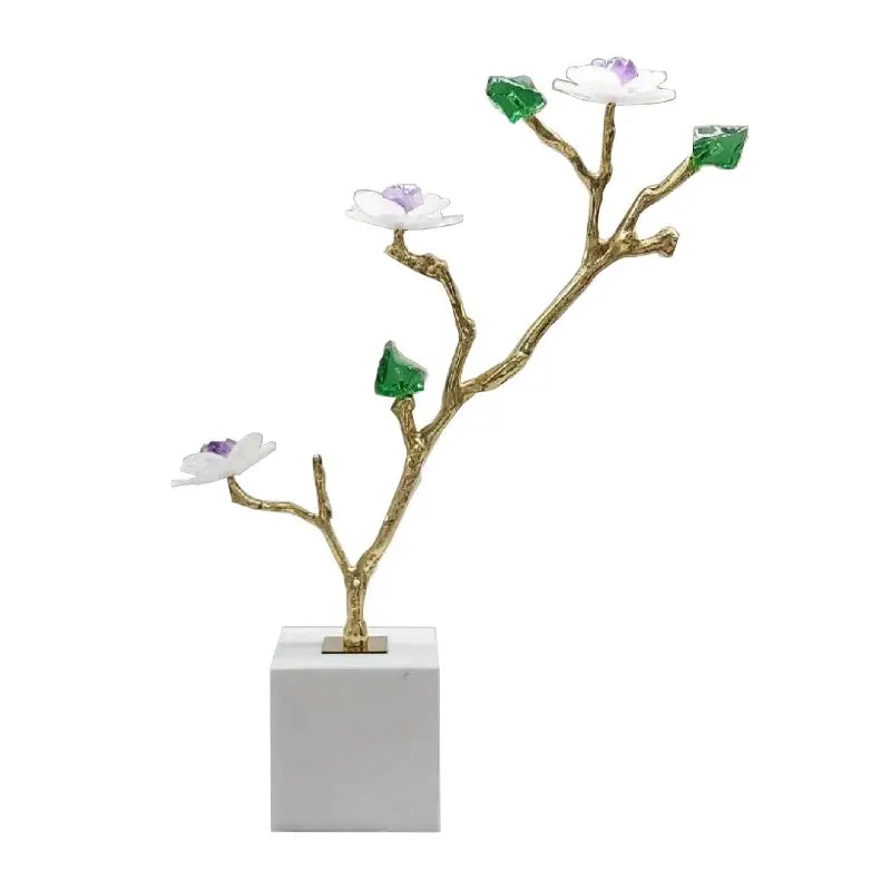 Gold Crystal Tree Sculpture