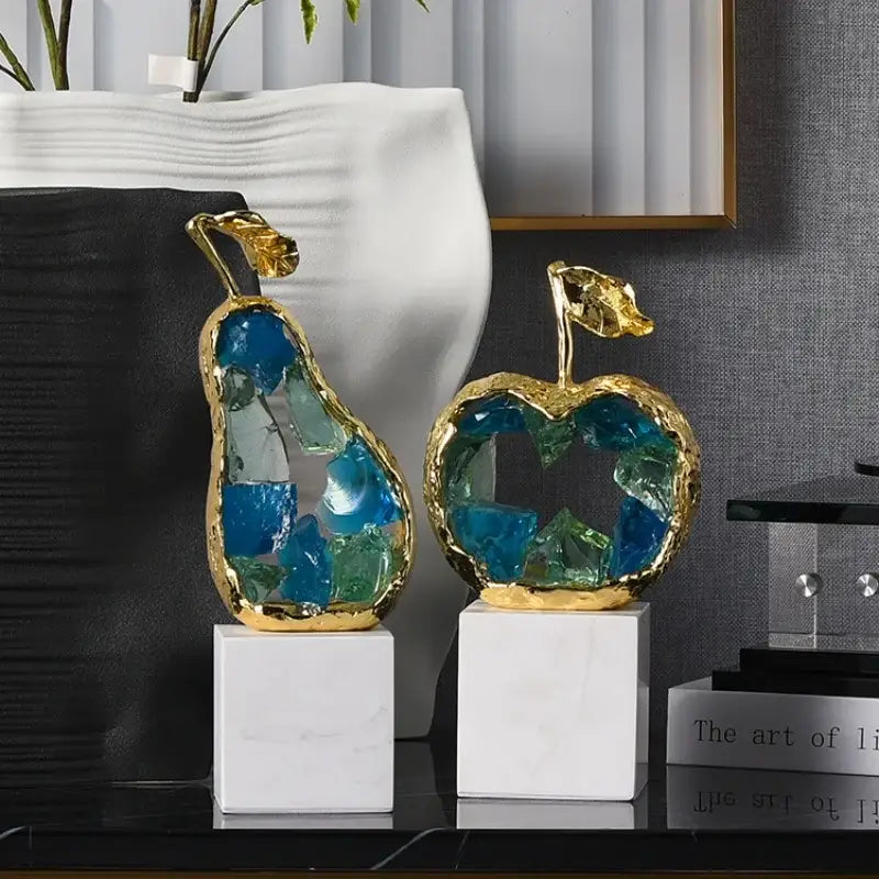 Glass Crystal Fruit Set