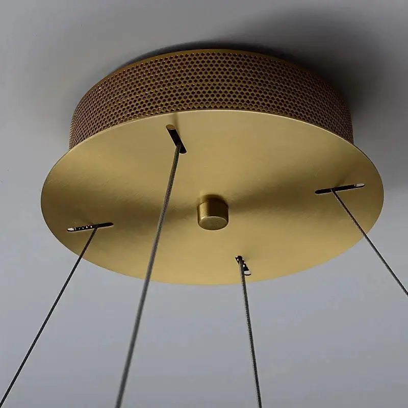 Gold Crystal Pendant Chandelier Remote-Dimmable