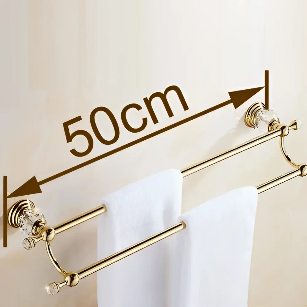 Gold Crystal Towel Bar
